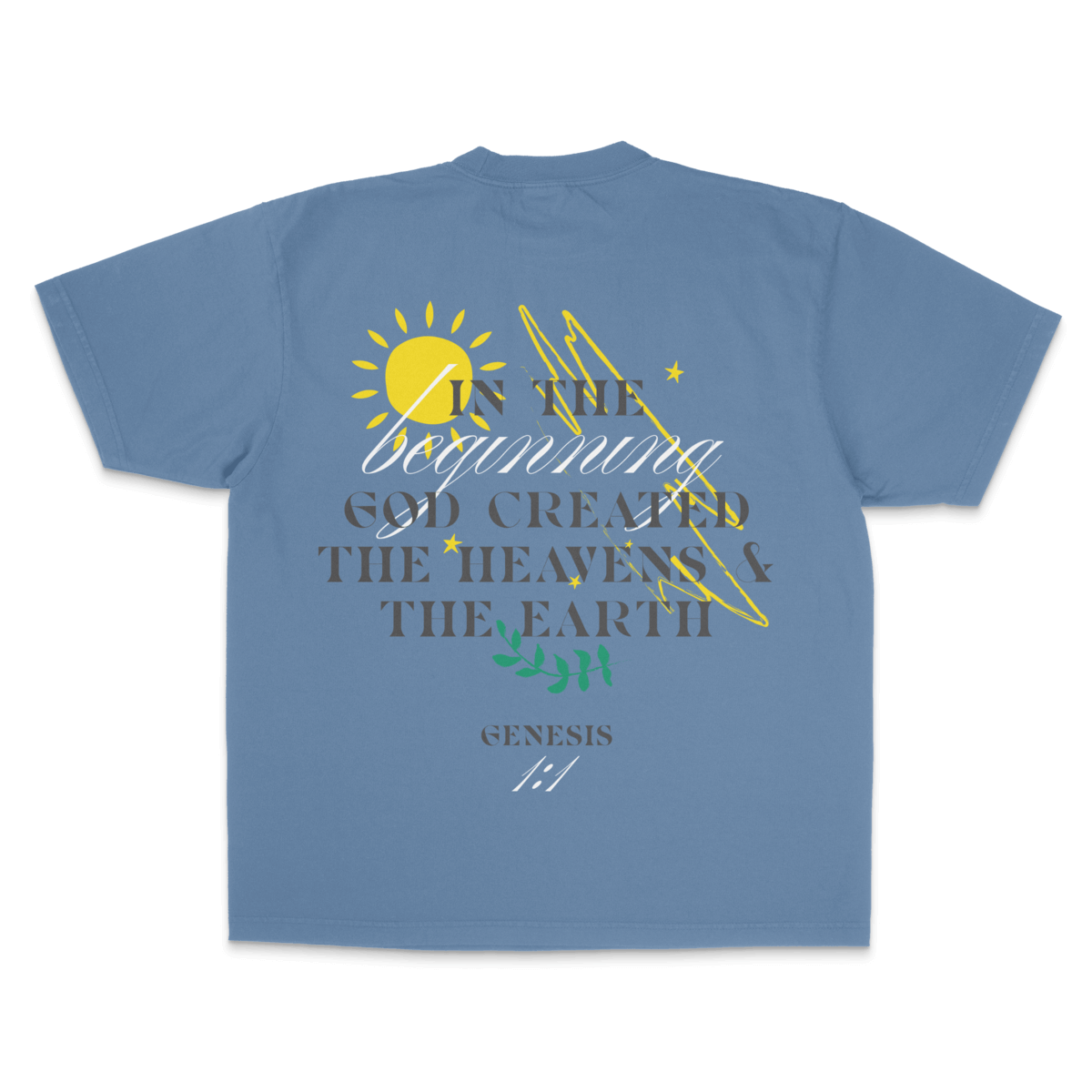 Genesis 1:1 — Garment-Dyed Crewneck Tee