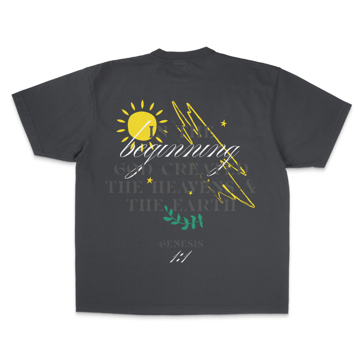 Genesis 1:1 — Garment-Dyed Crewneck Tee
